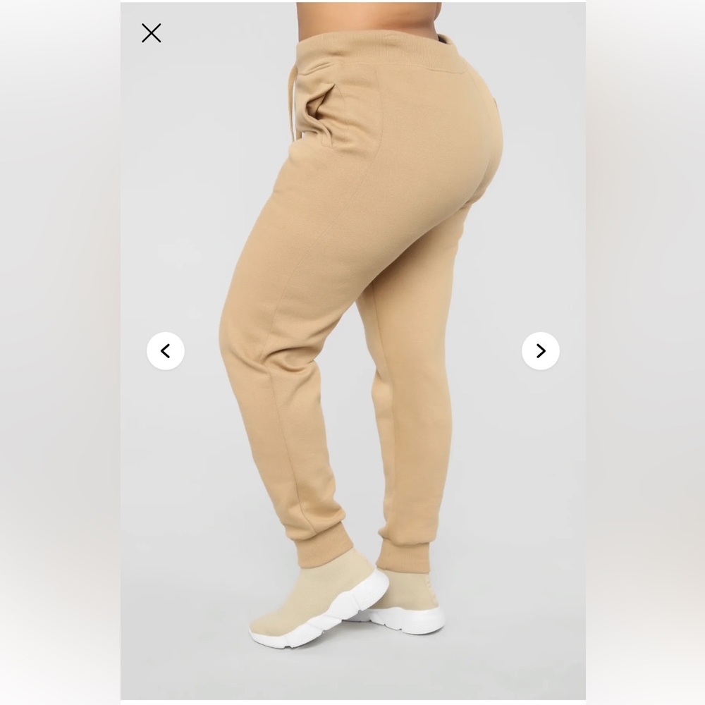 Women's Tan Jogger Pants - Picture 8 of 8